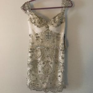 Sherri Hill Short Beaded Dress With Tags